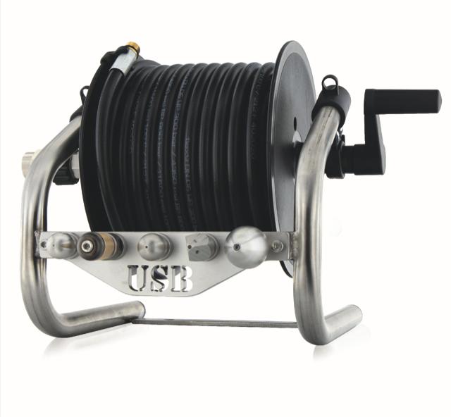 Slangetrommel med dysesett 1/4"